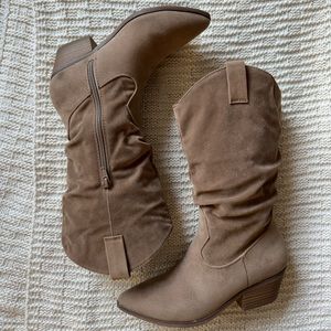 Taupe Western Boots
